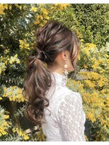 シュクレアミ 福島(sucre ami)&nbsp;ロケーション撮影　ポニーテールstyle【福島/ヘアセット】