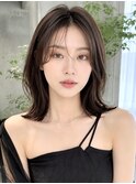 韓国ボブ くびれボブ レイヤーボブ シースルーバング 外ハネボブ