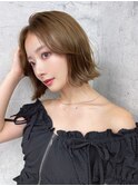 くびれボブ/レイヤーボブ/オリーブベージュ