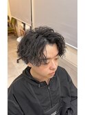 ルーズツイスパ×センターパート