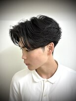 ヒロギンザバーバーショップ 新宿店(HIRO GINZA BARBER SHOP)&nbsp;フェザーパーマ　センターパート