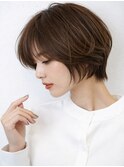 30代似合わせカットブラウンハンサムショート/メイキー本厚木