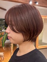 トップヘアー スパアンドリラクゼーション 安城(spa&relaxation)&nbsp;安城マッシュ丸みショートボブピンクブラウン髪質改善20代30代