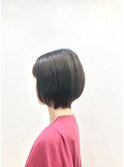 30代40代/グラボブ/小顔/ショートボブ/艶カラー/暗めカラー