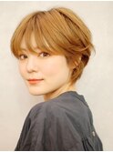 大人女性に人気☆柔らかカールのクールショート