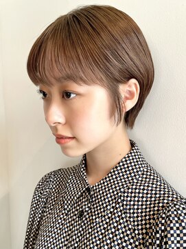 シータ(sheta) 【表参道sheta/中澤】マッシュショートカーキグレージュミニボブ