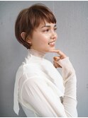 マッシュヘア大人かわいい美髪ネビージュマグネットカラー艶髪