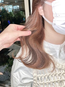 マティス 表参道(matiz) ☆デザインカラー☆大人気インナーカラー☆ピンクベージュ