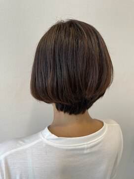 ヘアポジション 大曲飯田店(HAIR Position) 前下がりショートボブ×ナチュラルハイライト