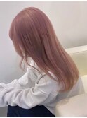 3453ベールピンクタイトストレートボルドーピンクベージュ
