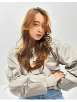 ラフィス ヘアー エイル 京橋店(La fith hair ail)&nbsp;【La fith】キャラメルベージュ×ゆるふわロング