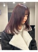5594ラベンダーパープルアッシュブラックオンブレレイヤーロング