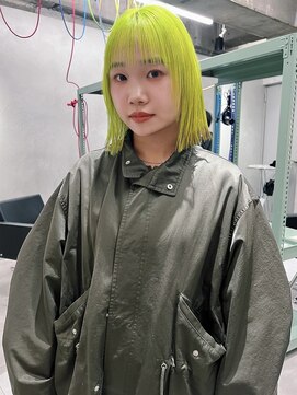 クペウ アエレ(cope'u aele) ボブ/ダブルカラー/ケアブリーチ/ブロンド/梅田/大阪