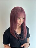 ブリーチ一回*ピンクカラー