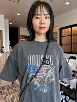 アンドファインヘアービューティー(AND FINE hair beauty) ぱつっとボブ×ブルーブラック