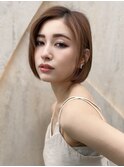 ナチュラルボブ/大人ショートボブ/前髪なし/20代30代40代