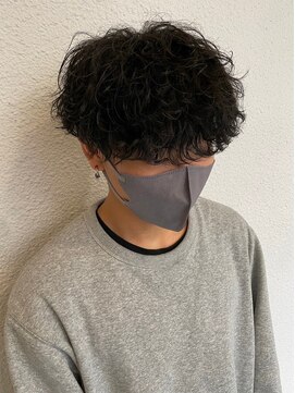 アッドバイケーツー 心斎橋(add by k-two Men's) メンズパーマ/ツイストスパイラル/マッシュショート/黒髪