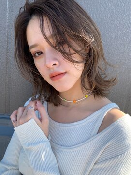 シェリー 仙台(Cherie) オンブレグレージュオリーブベージュくびれミディ大人美人