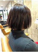 艶髪ワンカールナチュラルボブ×ダークグレージュ20代30代40代