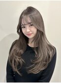 韓国風/レイヤー/小顔/前髪カット/髪質改善/グレージュ/透明感