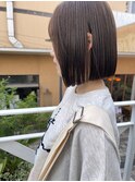 ストレートボブ×アッシュグレージュ！Before→After
