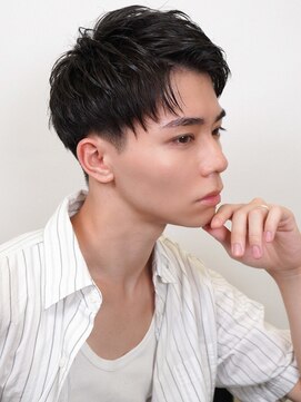 ラフィス ヘアーフラム 難波戎橋2号店(La fith hair flamme) 【La fith】メンズカット×アップバング×ツーブロック
