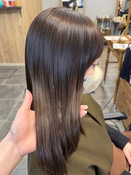 カノエ(canoe) ダークアッシュ顔周りレイヤー20代～50代【西新大濠荒戸】