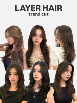 ランズ(LANDS)の写真/印象を左右する顔周りカット&レイヤーカット。人気のワンホンヘア・韓国ヘア、くびれヘアスタイルも♪