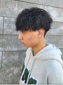 刈り上げマッシュ波巻きスパイラルパーマ