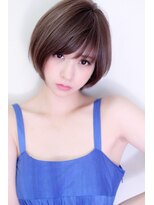 クーエフー(coo et fuu)&nbsp;斜め前髪のココアブラウンショートボブ♪藤沢2