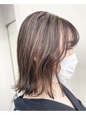 【Zina】Aラインボブ/ハイライトカラー/ボブウルフ/20代30代40代