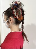 卒業式ヘアメイク　髪質改善　着物