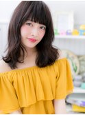【macaron】マットブラウン★小顔♪鎖骨ミディアムロブa