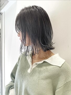 トルネード(TORNADO) 切りっぱなしボブ 外ハネパーマ 波ウェーブ コテ巻き風 t528