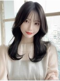 みきな/王道人気韓国ヘア/2wayバング/20代30代/顔まわり/後れ毛