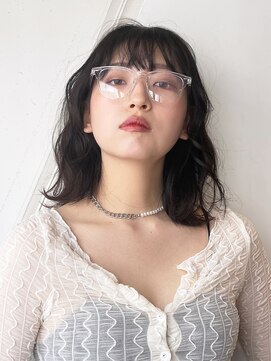 アイティーバイアルバム 八王子店(IT by ALBUM) 韓国ストリートミディアム_グレージュカラーボブウルフ_29204