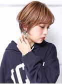 大人可愛い小顔美髪ツヤ髪前下がりショートバレイヤージュA1