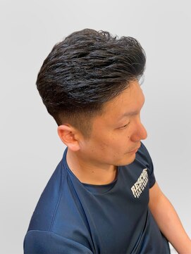 銀座マツナガ 浅草店 ツーブロ×ゆるふわアイロンパーマビジネスマン人気スタイル