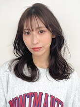 シェル 津山の手店(shel) 髪質改善シースルーバング20代30代40代ミディアムレイヤー