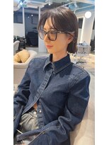 マインバイアフロートギンザ(MYNE by AFLOAT GINZA)&nbsp;顔まわりレイヤーボブ／切りっぱなしボブ／センターパート