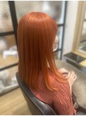 ブリーチカラー！アプリコットオレンジ/20代30代40代