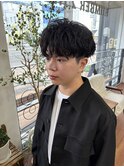 マッシュ×無造作パーマ