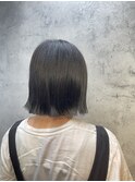 可愛さアップ＊ブルーブラックの切りっぱなしボブ