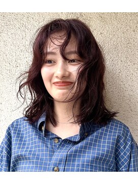 ナループロアオハナ(Nalu pu loa ohana) ミディアムパーマウェーブパーマゆるめパーマニュアンスパーマ