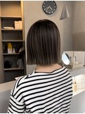 バレイヤージュ/グレージュ/切りっぱなし