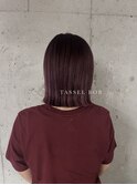 デザインカラー×切りっぱなしボブ