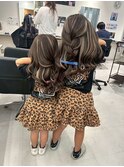 ハイライトカラーミルクティーベージュレイヤーカット