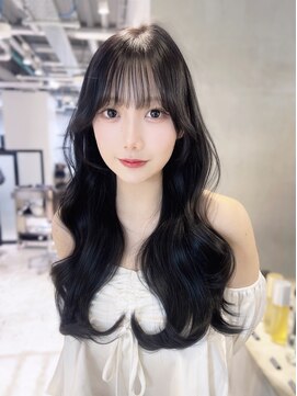 アイティーバイアルバム 藤沢店(IT by ALBUM) 韓国ヘア黒髪ロング顔周りレイヤー_F20689
