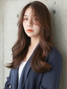 透明感ブラウン×韓国巻き