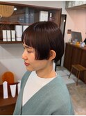 オン眉ショート/ピンクブラウン【BUBBLES溝の口】